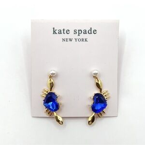 Kate Spade blue crab earrings